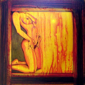 naked in hell, 20011, acryl and oil on fibre board, 40x40cm
