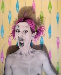 evil clown, 2010, oil on fibre board, 70x90cm