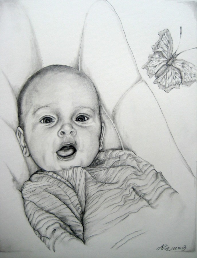 portrait, 2009, pencil on paper, 40x50cm